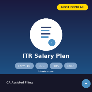 ITR Filing – Salary Plan