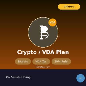 ITR Filing – Crypto / VDA Plan